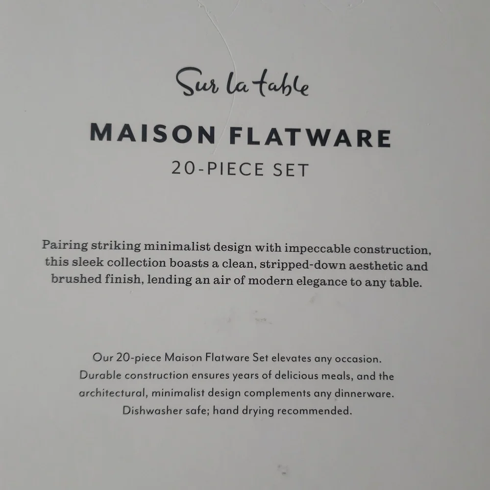 ❤️BUY 2 GET 1 FREE Sur La Table Maison 20-Piece Flatware Set